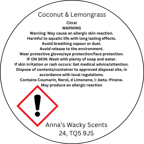 Coconut & Lemongrass Snow Wax Shot Pot