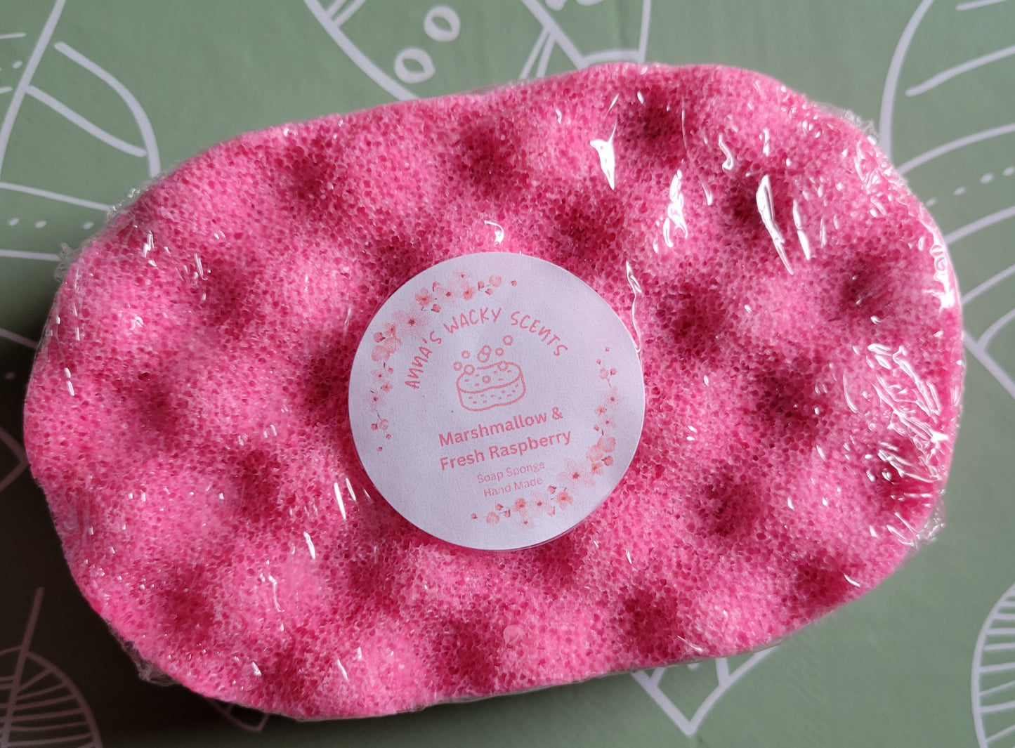 Marshmallow & Fresh Raspberry Soap Sponge