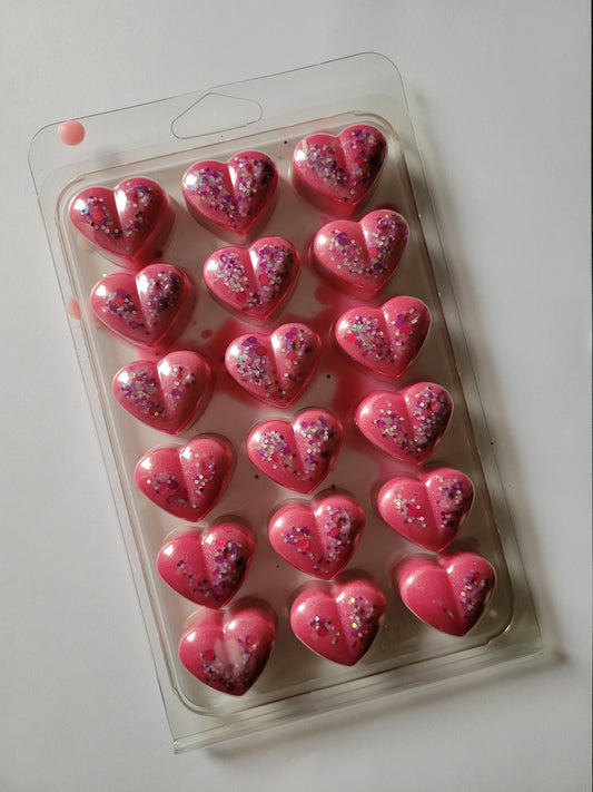 Raspberry Damask Rose (Angel Novah) 18pk Heart Wax Melts