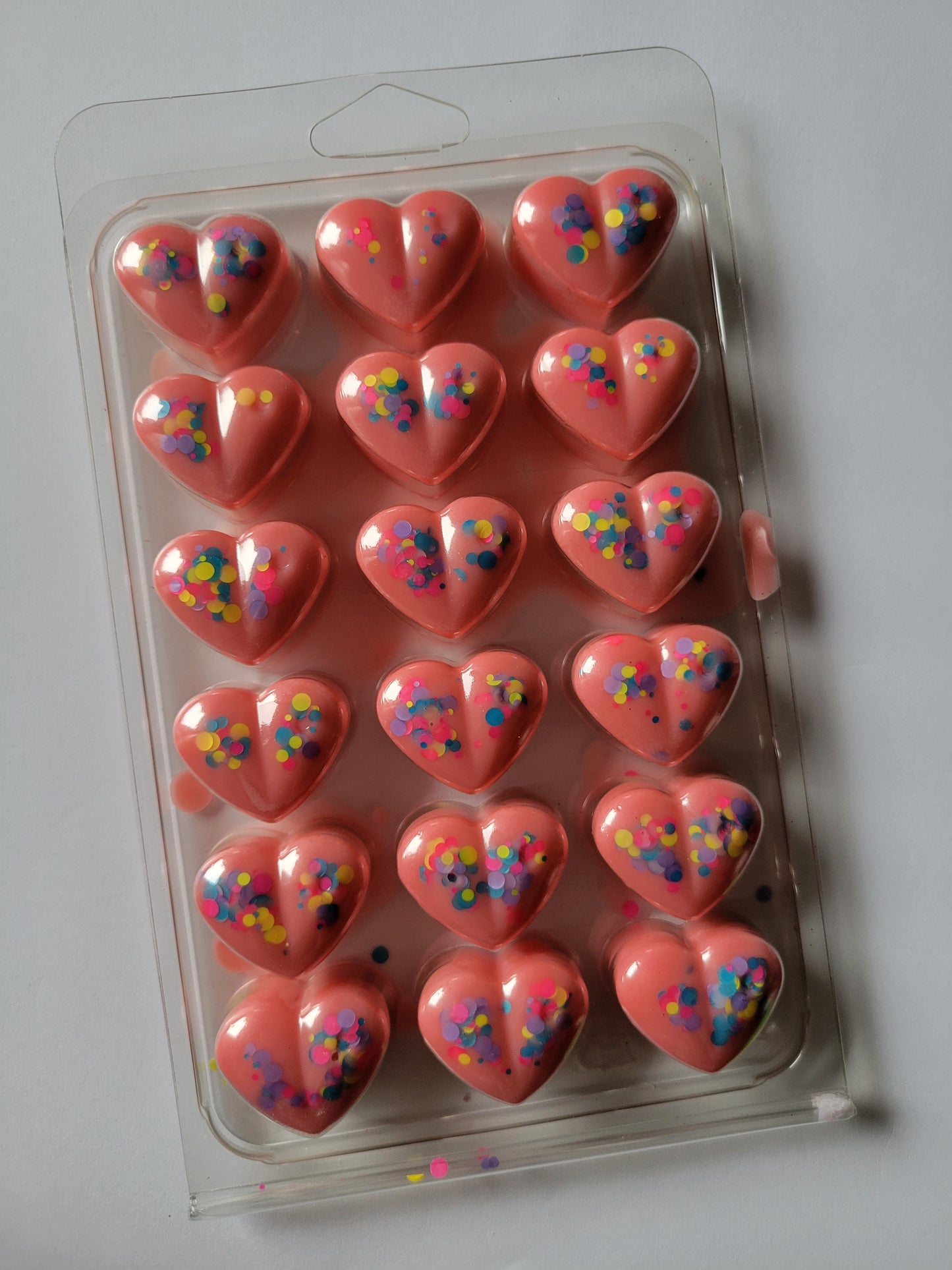 Rainbow Cake 18pk Heart Wax Melts