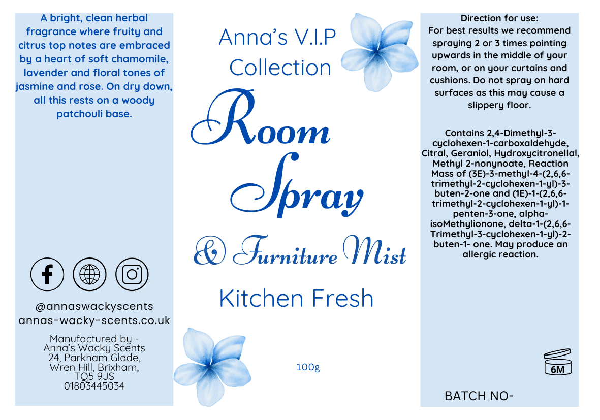Kitchen Fresh Odouraze Room Spray