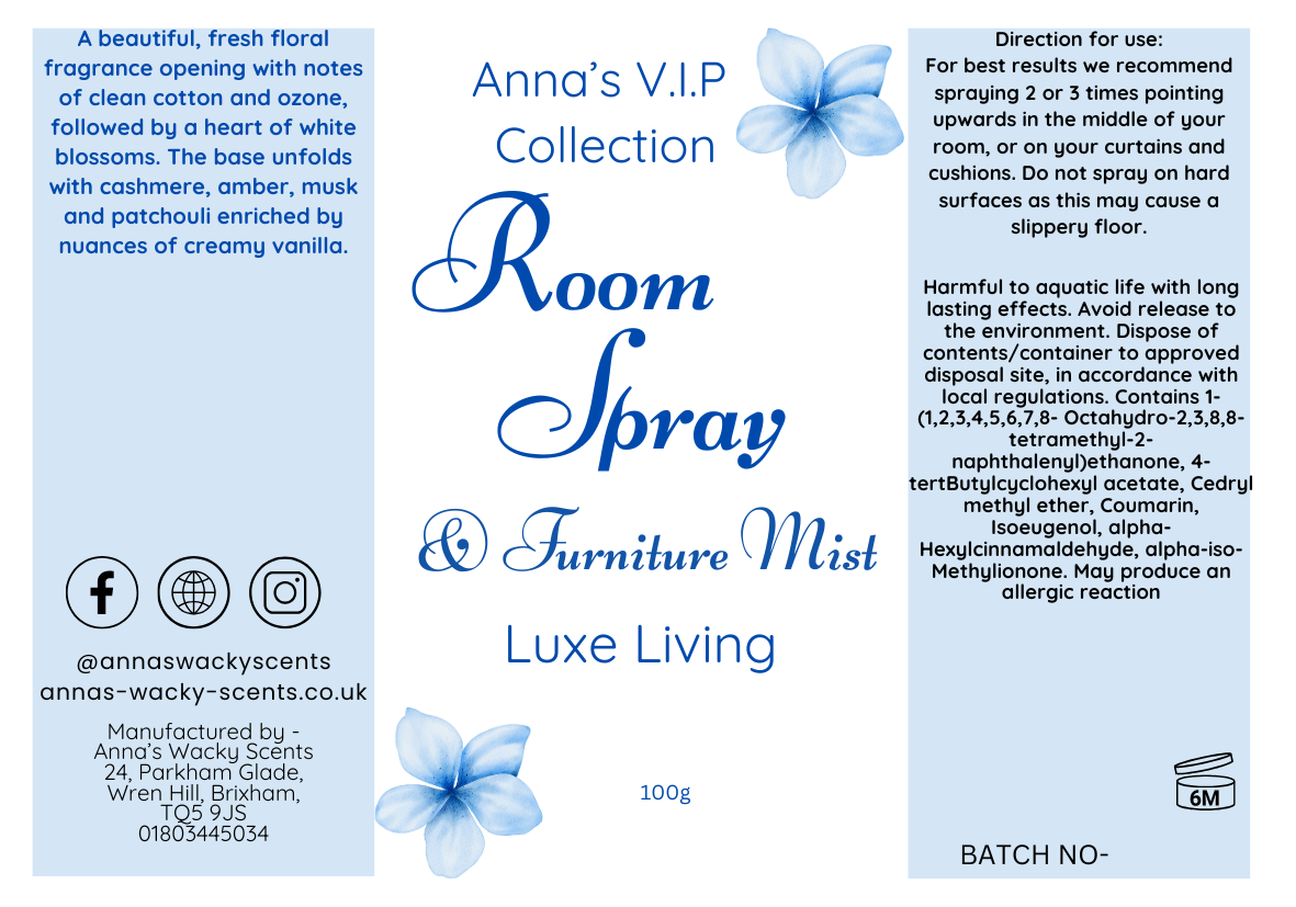 Luxe Living Odouraze Room Spray